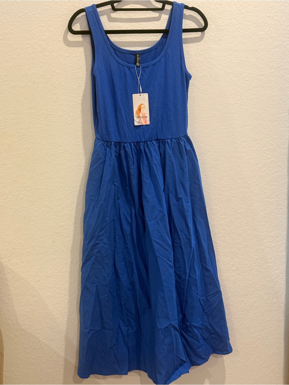 Sleeveless Midi Dress in‎ Royal Blue - Unbranded